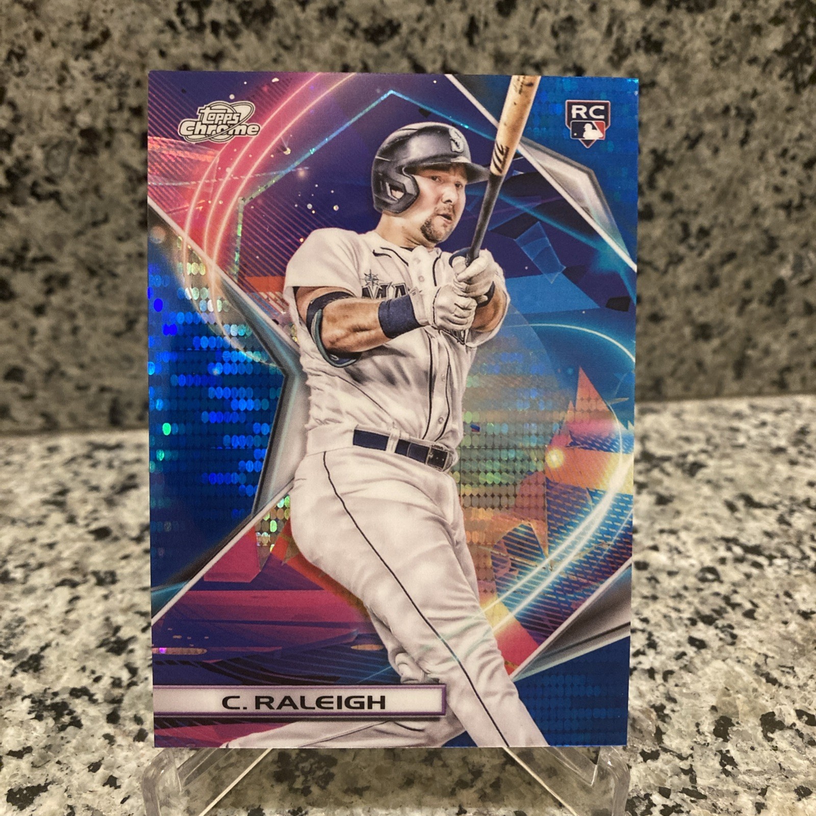2022 Topps Chrome Cosmic Cal Raleigh #169 Blue Moon Refractor 4/99 Rookie 