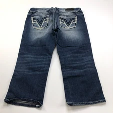 Vigoss Chelsea Capri 11/12 (Fits 34W 22L) Mid Rise Denim Jeans