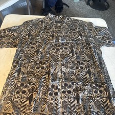 VTG Ocean Pacific OP Mens L Short Sleeve Button Up Shirt Hawaiian Floral Girls