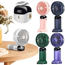 Mini Hand-held Fan Portable Folding Desk Fan Cooler Cooling USB Rechargeable Fan