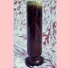 Vintage MCM Hull Pottery F90 Drip Glaze Footed Green Slim Flower Bud Flower Vase