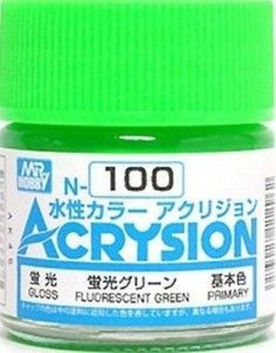 Mr Hobby - Gunze N-100 - Acrysion (10 ml) Fluorescent Green - New