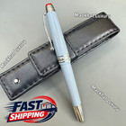Auction MB Meisterstück 163 Fountain Pen Light Blue Silver Trim w/ Case — photo 1