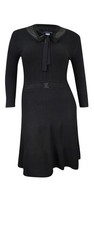 Tommy Hilfiger Women's Layered Ribbed Sweater Dress (S, Black)