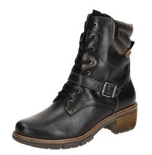 Pikolinos Stiefelette SAN SEBASTIA Schwarz Glatt Leder Schnürstiefelette Boot
