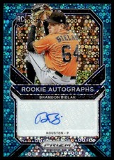 2021 Panini Prizm    Teal Donut Circles Brandon Bielak Rookie Auto 04/12 Houston