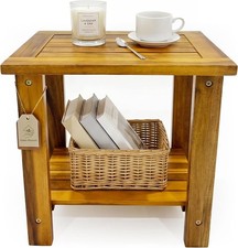 Weatherproof Outdoor Side Table - Patio End Tables for Outside - Side Table