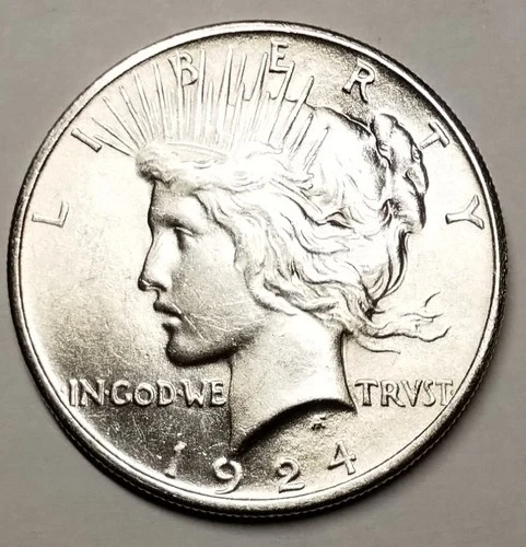 1924-P Peace Silver Dollar....Brilliant Uncirculated