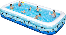 Inflatable Pool 145" X 74" X 22" Large Swimming Pool for Adults Kids, Oversize