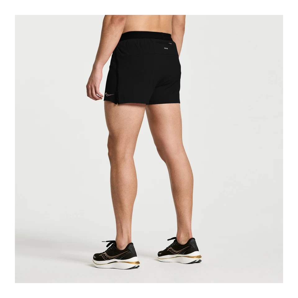 Ropa corta negra M Saucony Outpace 3" para hombre Foto 4 de 4