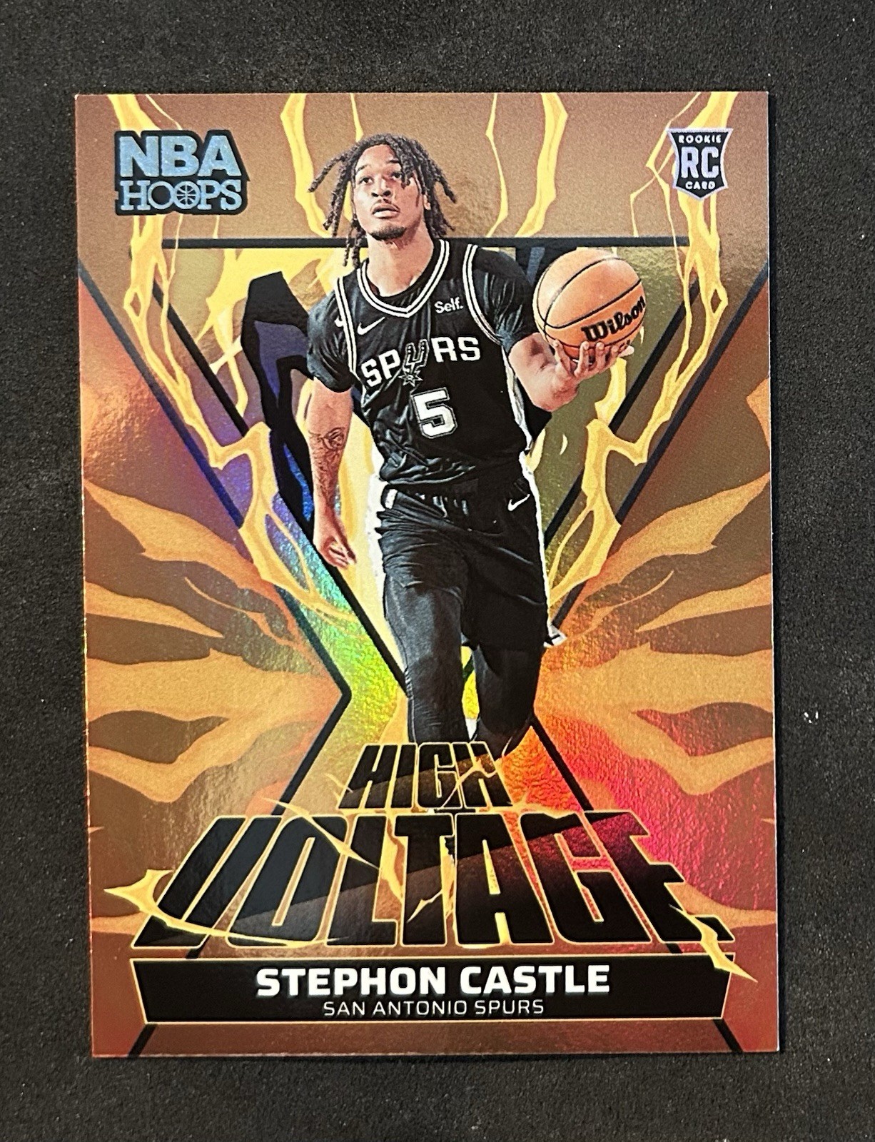 Panini NBA Hoops 2024-25 High Voltage STEPHON CASTLE Spurs #7 Rookie (RC) 🔥