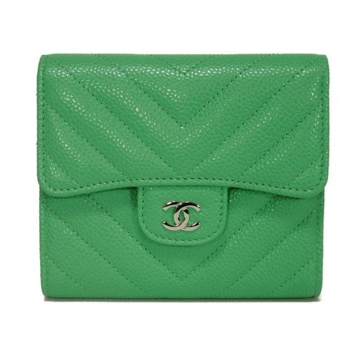 CHANEL Classic small flap wallet A82288 Tri-fold wallet Coco, booth number...