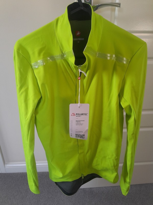 Castelli Mens Perfetto Pro Long Sleeve Cycle Jersey Jacket Polartec Water Medium