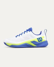 Wilson Rush Pro 4.5 Men's Tennis Shoes White Blue Yellow Size 8.5 Stability