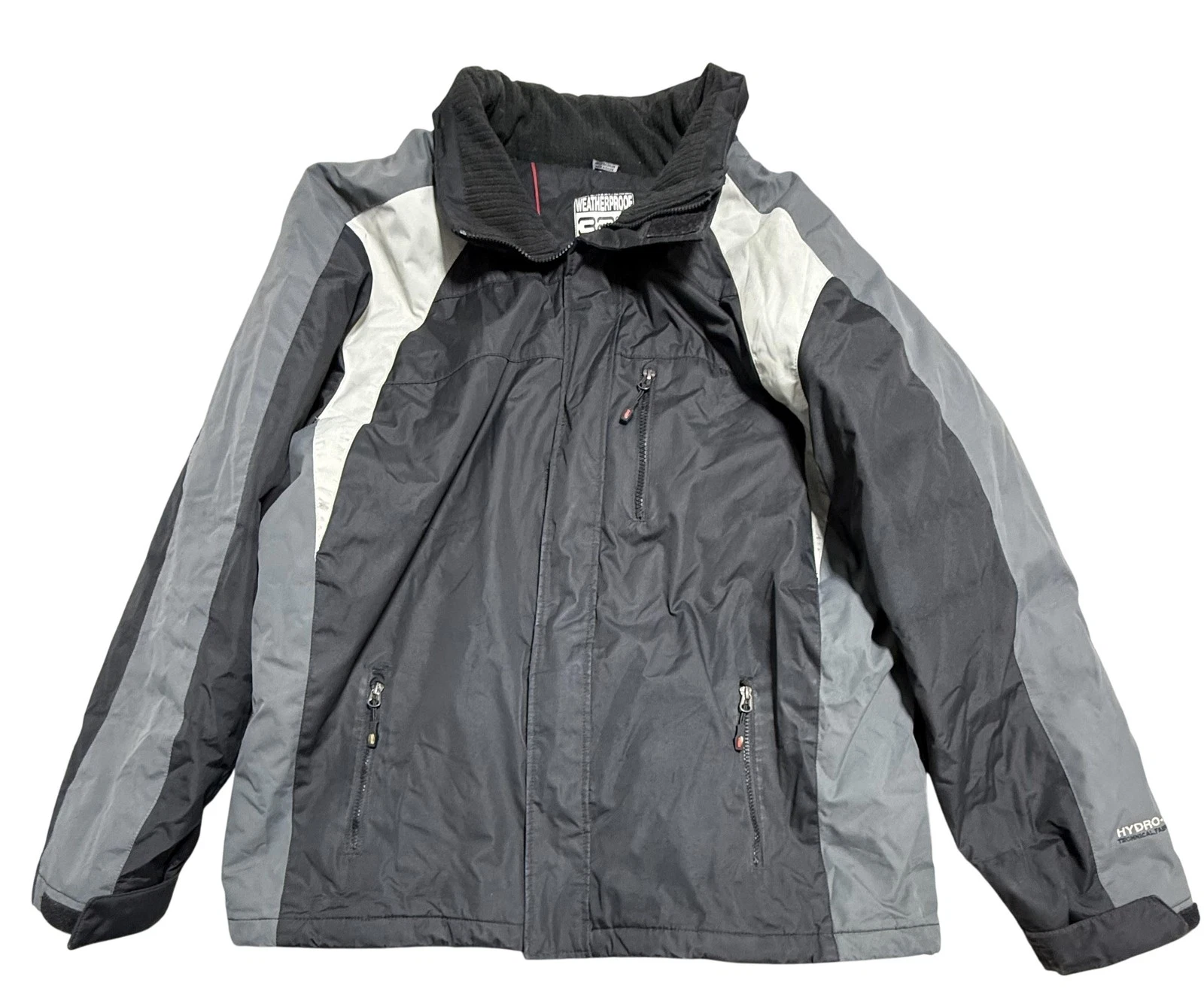 Weatherproof 32 Degrees Jacket Mens XL Black Gray Hydro Tech Heat Insulated Coat
Opens in a new wind
