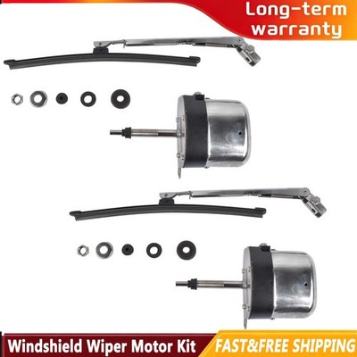 Stainless Windshield Wiper Motor Kit Street Hot Rod Universal Boat For Chevy