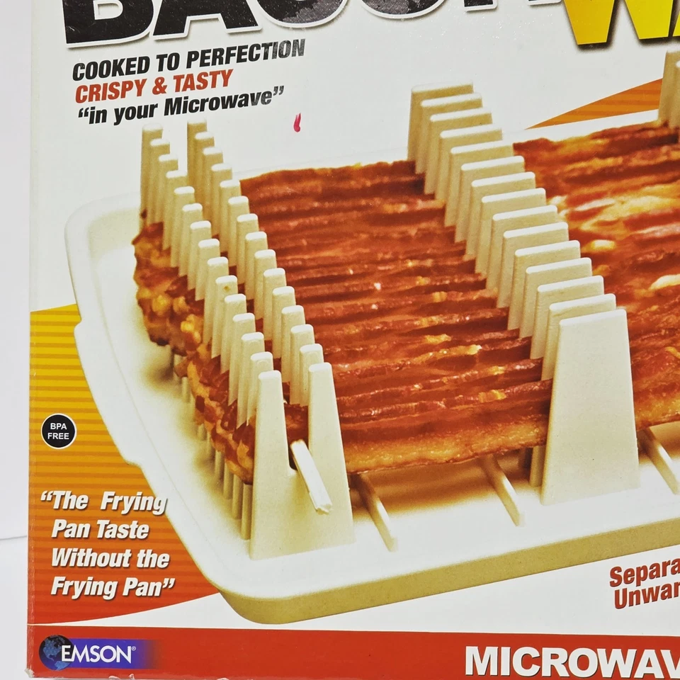 The Original Bacon Wave Microwave Bacon Tray 14 Slices Plastic NEW - Image 4 of 4