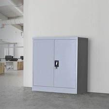 2-Door Shelf Office Filing Storage Locker Cabinet Safe