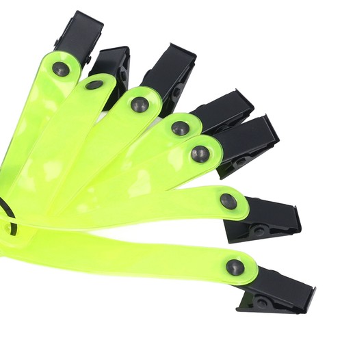 (Fluorescent Green)12pcs Trail Markers High Visibility PVC Road Sign Clips SC - Picture 7 of 12