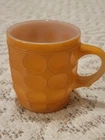 Vintage Orange Fire-King 'Camelot' Mug Anchor Hocking Thumbprint Glass Mug