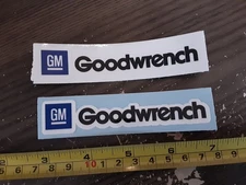  2 SMALL GM GOODWRENCH Racing Decals Stickers Nascar NHRA 1 X 6 Corner Window 