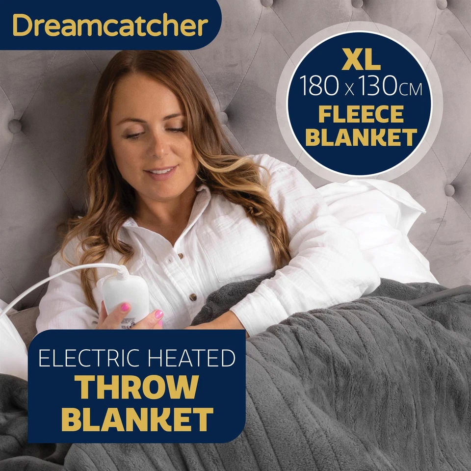 Dreamcatcher Heated Throw Luxury Electric Bed Sofa Blanket Timer Double & XL - Image 3 of 4