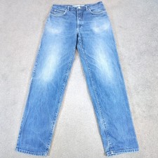 VERSACE JEANS COUTURE Men's Blue Distressed Straight Leg Denim W32 L33
