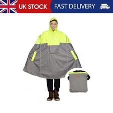 Lightweight Cycling Rain Poncho Bike Hooded Raincoat Cape Breathable Waterproof