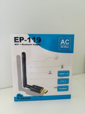 Inter-Tech Argus Wi-Fi 5 USB Adapter EP-119, Bluetooth 4.2