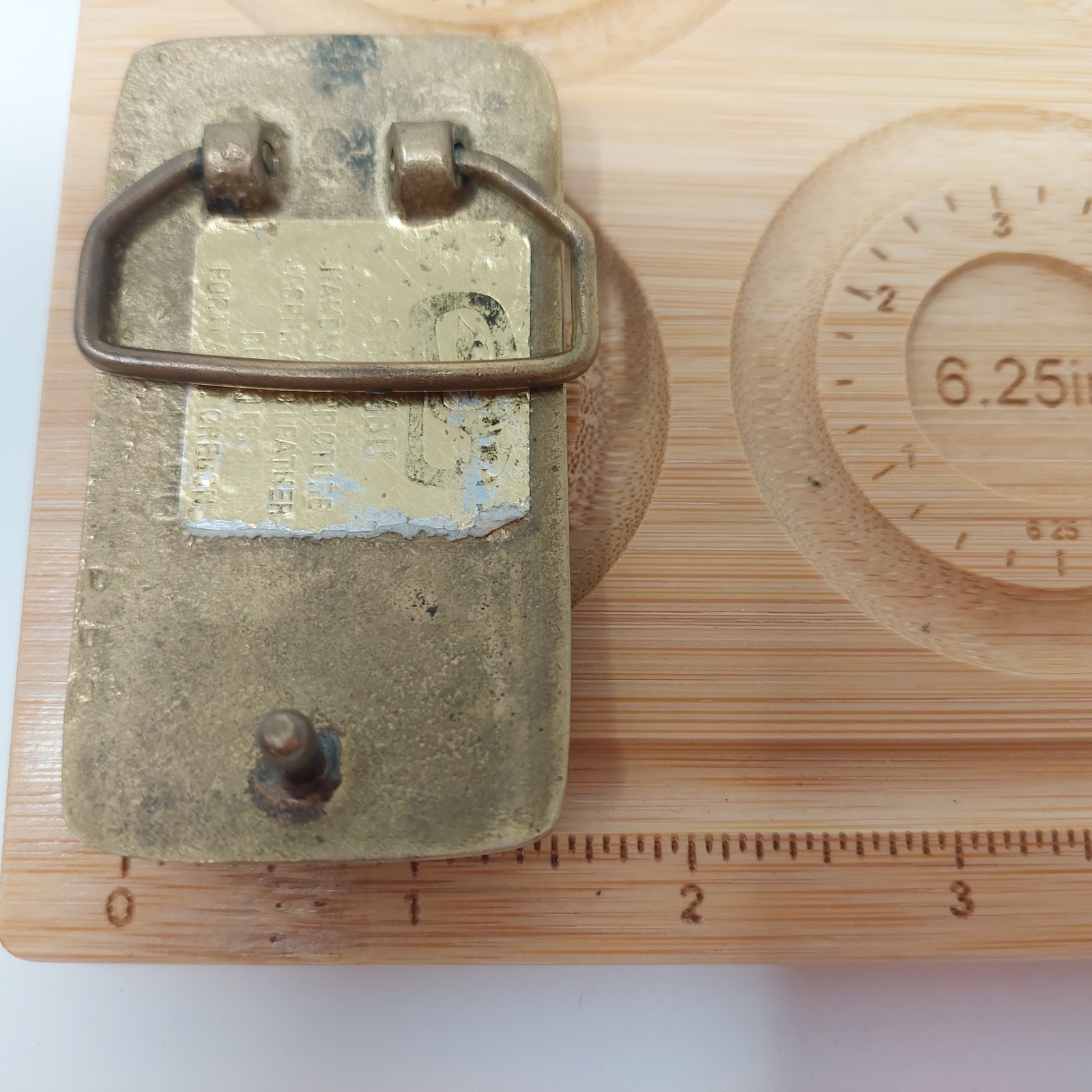 VTG Shambu Solid Brass Handmade Leather Belt Buck… - image 7