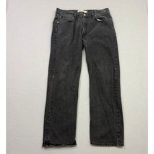 Vintage Levis 505 Jeans Men's 38x32 Black Denim Straight Fit y2k Western Cowboy