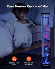Sensory Bubble Tube Lamp, 2.67 ft Bubble Fish Tube, Sensory Aquarium Lamp with 6