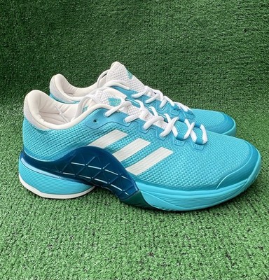 Adidas Barricade 2017 Tennis Shoes Men s Size 10 Blue White Sneaker AQ6295 Used