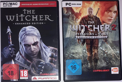 The Witcher1+The Witcher 2- Assassins of Kings *ENHANCED EDITION* (PC)(DVD-ROM)
