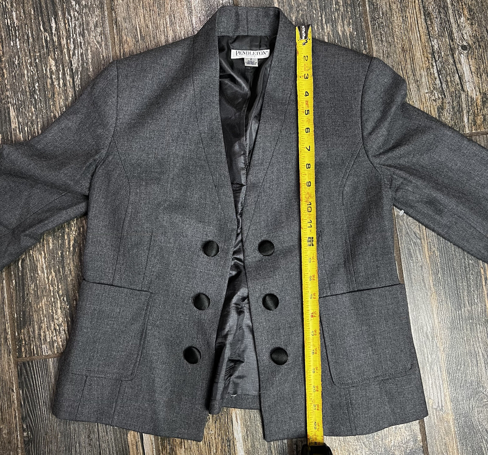 Pendleton Wool Gray Blazer Jacket Business Wear w… - image 6