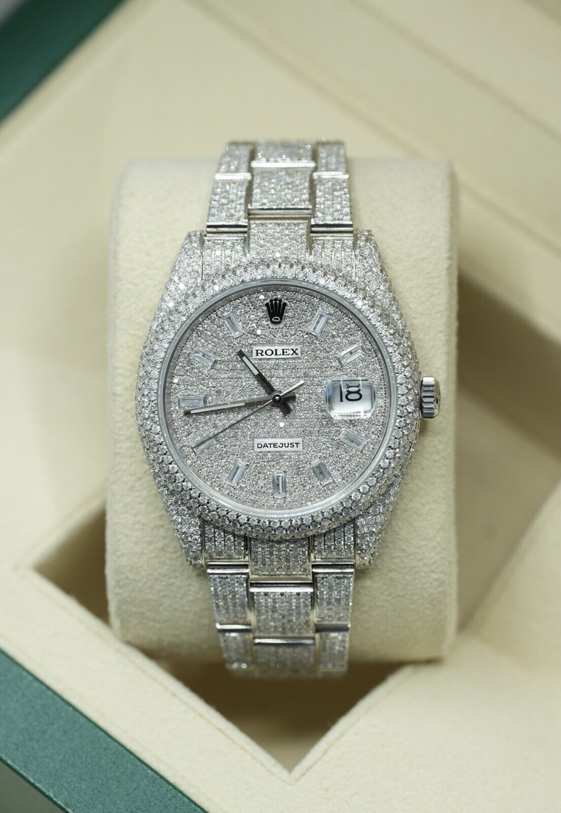 Rolex Datejust 41 126300 2022 Bussdown Diamond Set Pave Baguette Diamond Dial