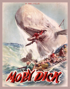 Decoration Poster Home Room Art Interior Design Moby Dick Whale Sailors 73 Ebay