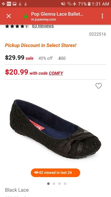 pop glenna lace ballet flats