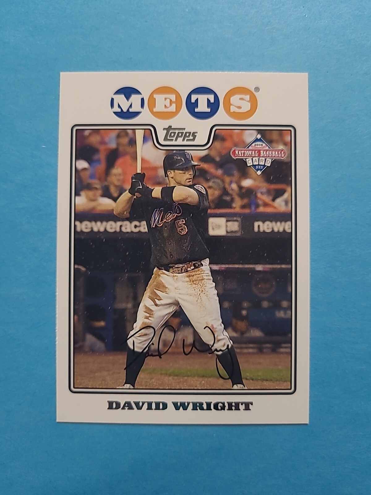 DAVID WRIGHT 2008 TOPPS NATIONAL BASEBALL CARD DAY # 2 G2566