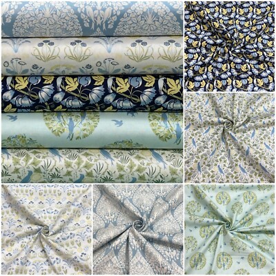 Voysey Baumwollstoff VÖGEL IN DER NATUR V&A Craft Cotton Company Patchwork Handarbeit 