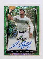 2018 Leaf Flash Jameson Hannah Green Auto /15 #BA-JH1 Colorado Rockies