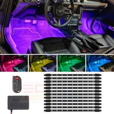 Ledglow 12pc Million Color Pro Led Interior Footwell Underdash Neon Light Kit