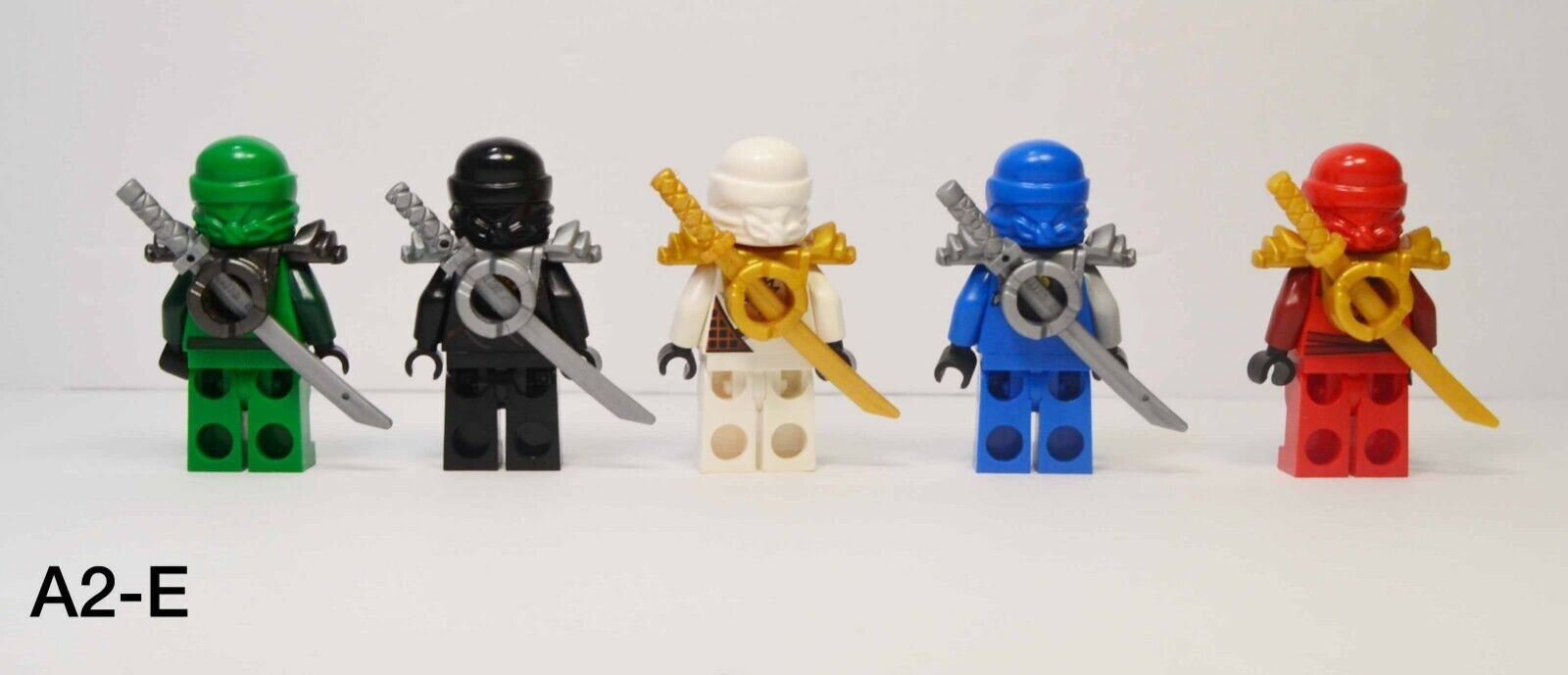 Lego Ninjago ZX Minifigures Jay Kai Cole Zane Black Red w/ Weapons