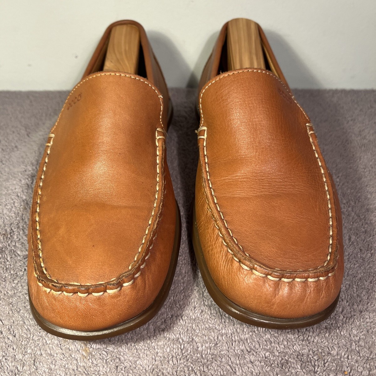 Ecco tan plaintoe mocassins US Women's sz EUR 40