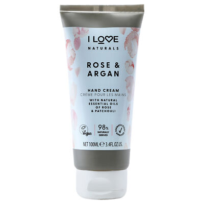 Naturals Hand Cream - Rose and Argan by I Love Cosmetics for Women - 3.4 oz