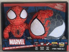 Bite Force Marvel Dog Toys 2-pack Spider-Man Venom Strong Plush Toy