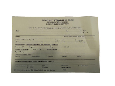 Vintage University Of Texas Medical Branch Medical Doctor Forms Pad