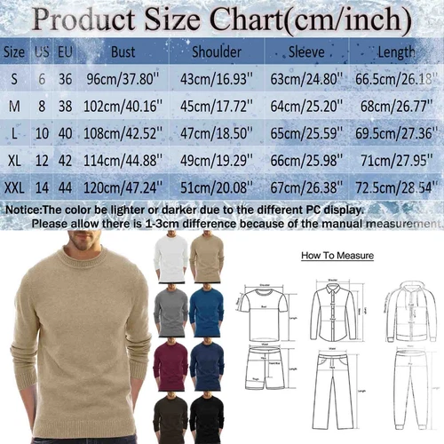 Men's pullover Knit sweater crew-neck pullover - Picture 3 of 29