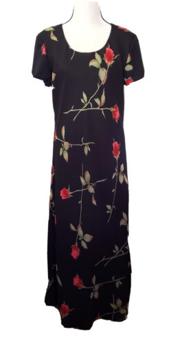 jessica howard short sleeve boat neck floral embroidered mesh dress Jessica Howard Women's Petite Size Floral Print Short Sleeve Boat-neck Gown