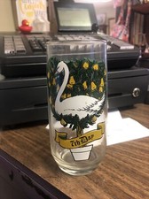 Indiana Glass 12oz Tumbler 7th Day Of Christmas Glass 5.5"......